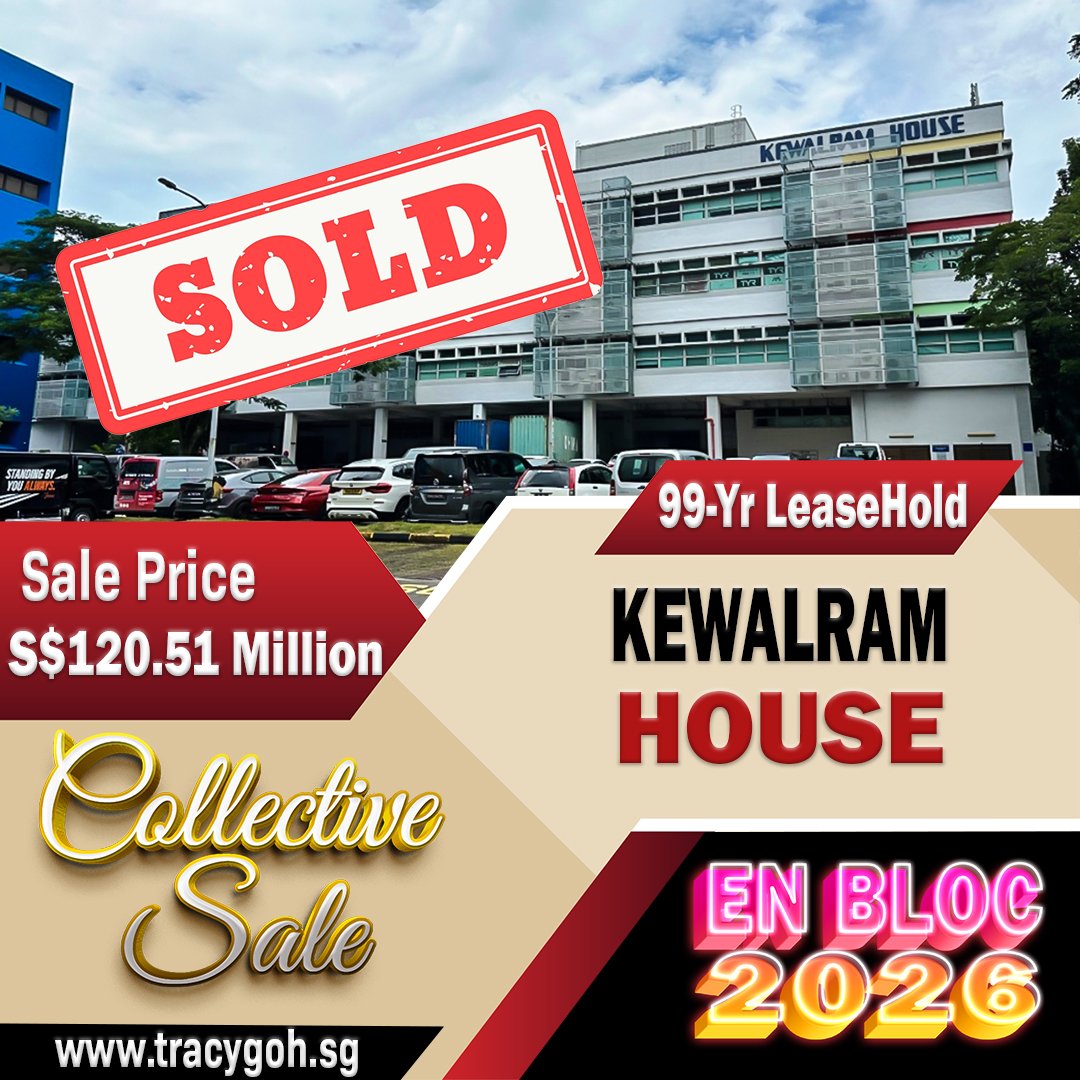 Kewalram House Sold En Bloc to Soon Hock Kewalram House En Bloc Sold for $120.51 Million to Soon Hock Enterprise