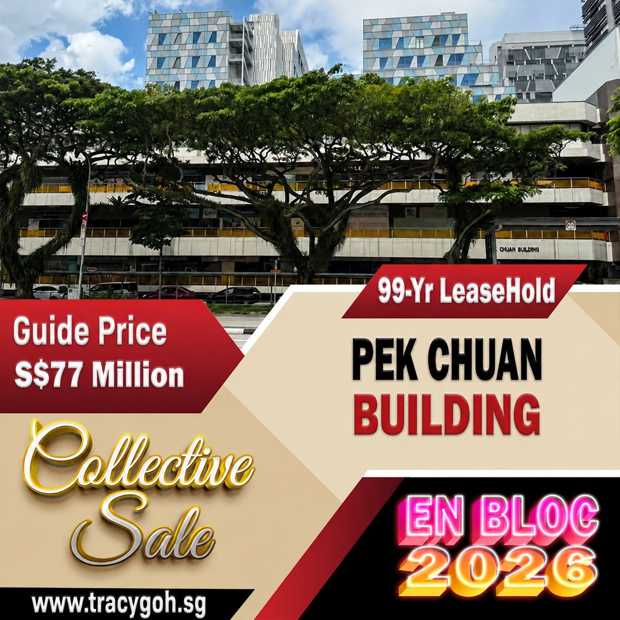 Pek Chuan Building Returns to En Bloc Market with Price Cut! Pek Chuan Building Returns to En Bloc Market at S$77 Million after S$3 Million Price Cut